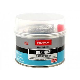 Шпаклівка зі скловолокном MICRO FIBER 0,5кг NOVOL 1231 фото