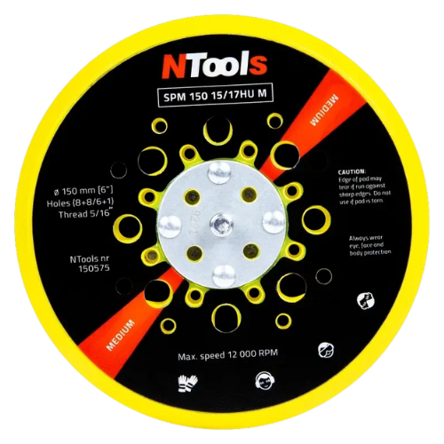 Платформа шлифовальная под шлифмашину SPM d150мм 16+1отв (твердая) NTOOLS 150575 фото